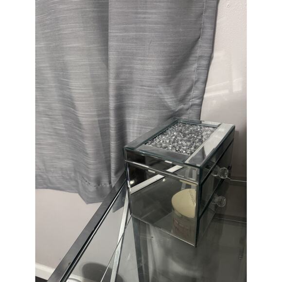 Luxury Glam Mirrored Vanity Organizer – Velvet Interior Makeup Drawer - Picture 3 of 14